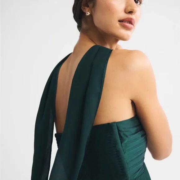 The A&F Giselle Strapless Scarf Babydoll Maxi Dress  XXS Petite - Picture 5 of 7